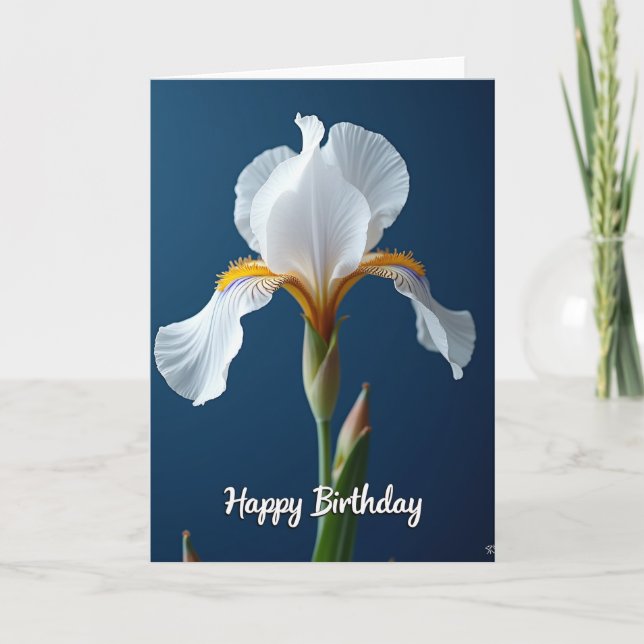 Carte d'anniversaire Indigo Bloom (Devant)