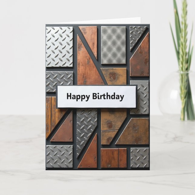 Carte d'anniversaire industrielle (Devant)