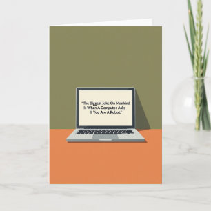 Carte d'anniversaire informatique douce