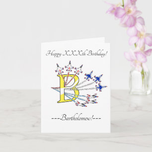 Carte d'anniversaire initiale B Thunderbirds