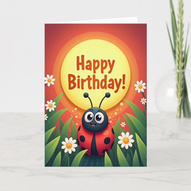 Carte d'anniversaire Insecte Joyeux (Devant)