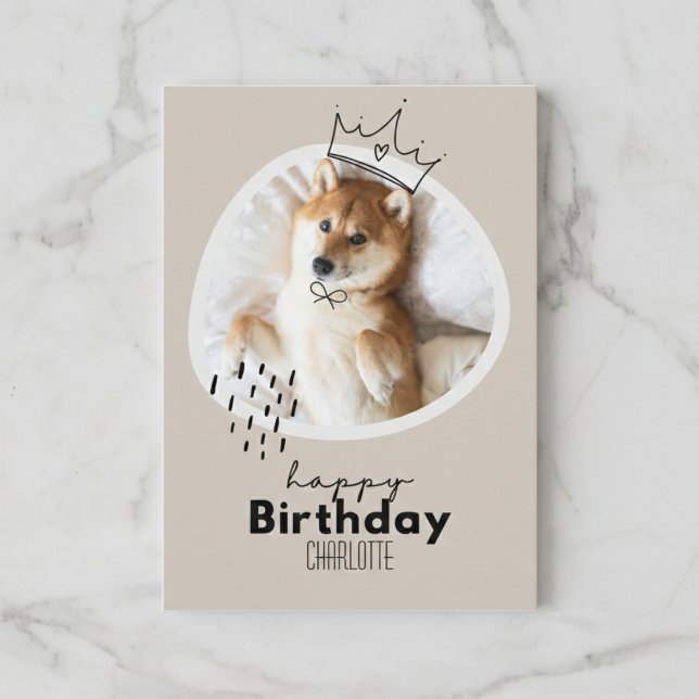 Carte d'anniversaire inspirée de Shiba Inu (Simple, stylish, and perfect for Shiba fans.)