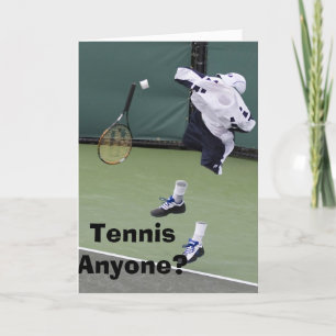 Carte d'anniversaire invisible de tennis