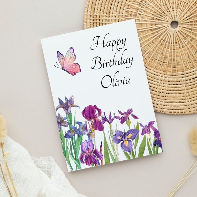 Carte d'anniversaire Iris Pumila (Créateur téléchargé)