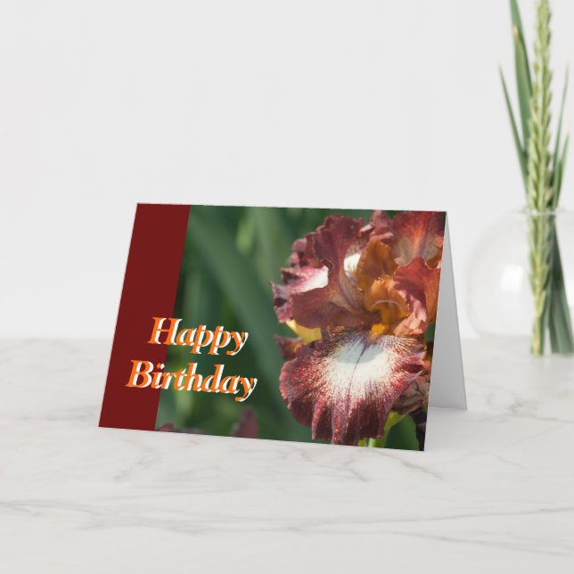 Carte d'anniversaire Iris Variée (Devant)