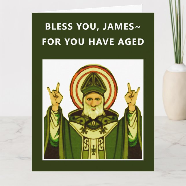 Carte d'anniversaire irlandaise catholique (Devant)