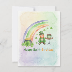 Carte d'anniversaire irlandaise chanceuse 17 mars