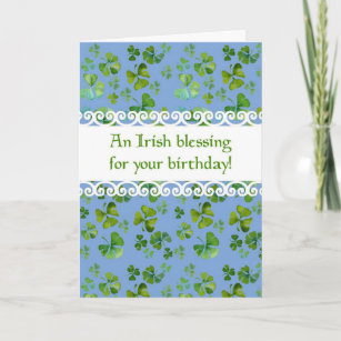 Carte d'anniversaire irlandaise de bénédiction