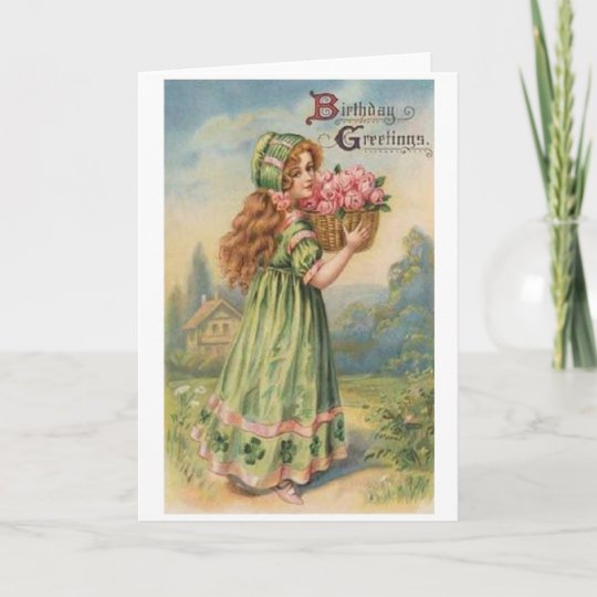 Carte D Anniversaire Irlandaise Victorienne De Zazzle Fr