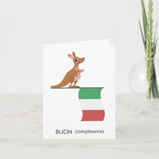 Carte d'anniversaire italienne - Buon compleanno (Devant)