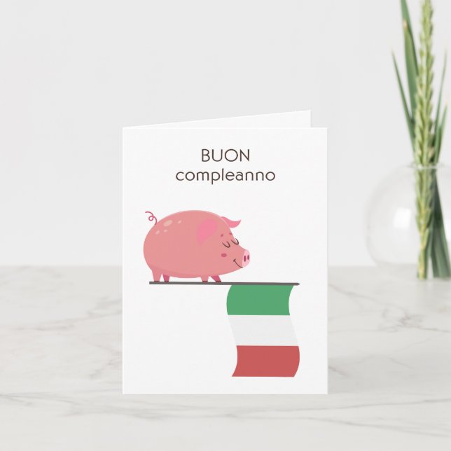 Carte d'anniversaire italienne - Buon compleanno (Devant)