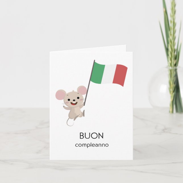 Carte d'anniversaire italienne - Buon compleanno (Devant)