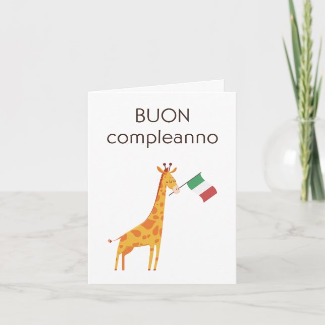Carte d'anniversaire italienne - Buon compleanno (Devant)