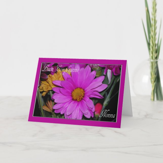 Carte d'anniversaire italienne pour grand-mère (Devant)