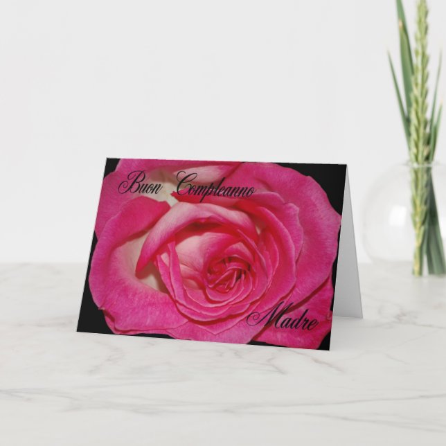 Carte d'anniversaire italienne pour mère (Devant)