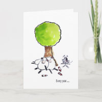 Carte d'anniversaire ivre de moutons