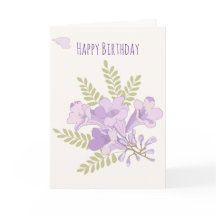 Carte d'anniversaire Jacaranda Blooms Australienne