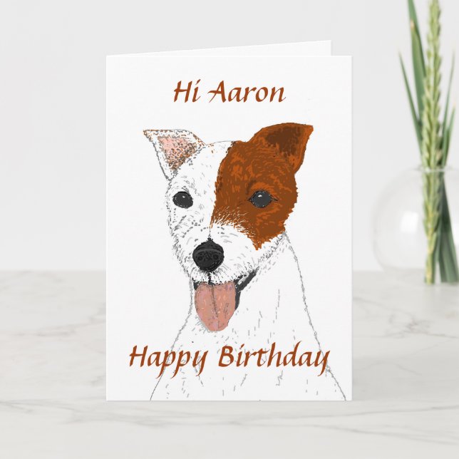 Carte d'anniversaire Jack Russell Terrier (Devant)