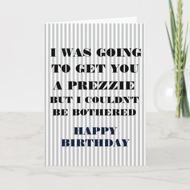Carte d'anniversaire - J'ALLAIS... (Devant)
