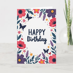 Carte d'anniversaire Jardin Vibrant