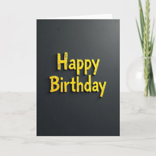 Carte d'anniversaire jaune célébrative