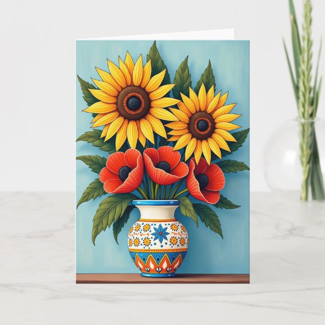 Carte d'anniversaire jaune radieux (Devant)