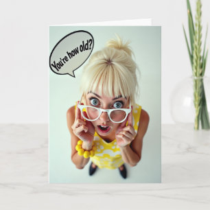 Carte d'anniversaire jaune Surprise