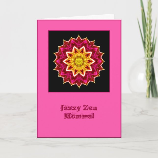 Carte d'anniversaire Jazzy Zen Momma Mandala (Devant)