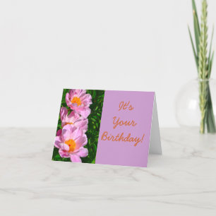 CARTE D'ANNIVERSAIRE / JE VOUS CÉLÉBRE / PEONIES R