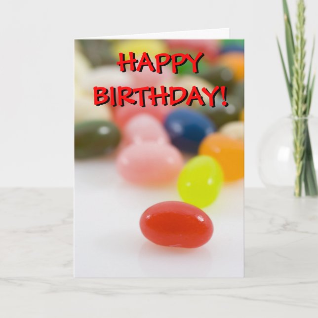 Carte d'anniversaire Jelly Bean Macro (Devant)