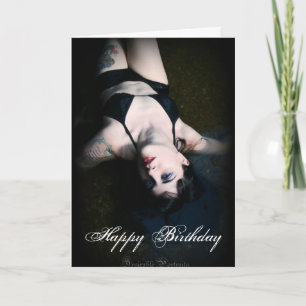 Carte d'anniversaire Jenn Martin (bikini noir)