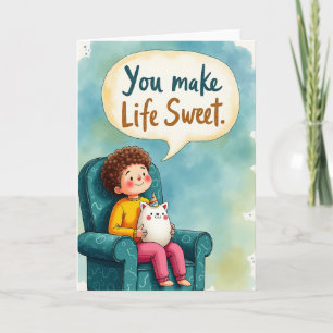 Carte d'anniversaire Joie Aquarelle