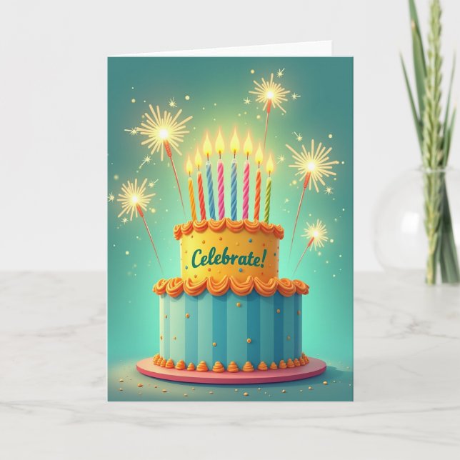 Carte d'anniversaire Joie Saupoudrée (Devant)