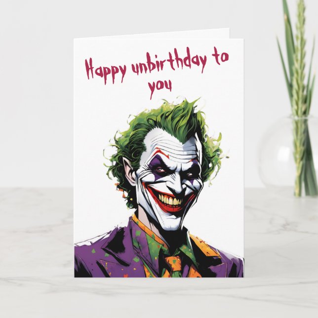carte d'anniversaire joker (Devant)