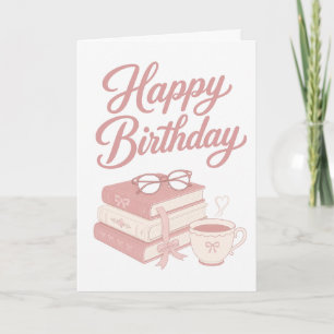Carte d'anniversaire jolie et rose pour un amateur