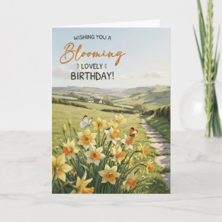Carte d'anniversaire jonquille pour elle