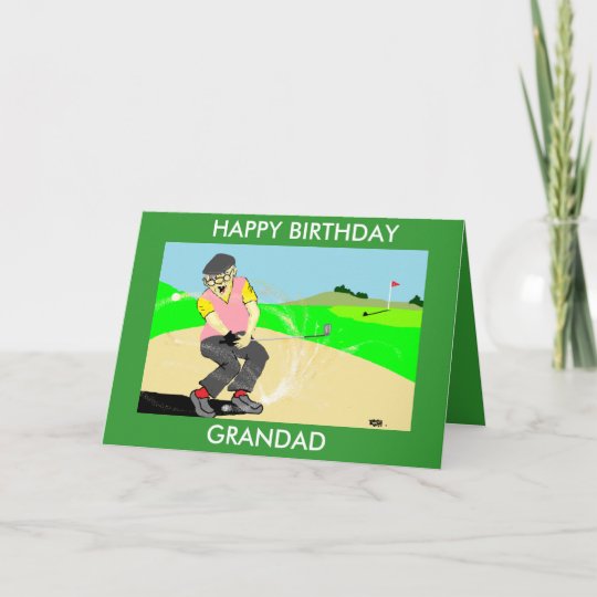 Carte D Anniversaire Jouante Au Golf Drole De Papy Zazzle Fr