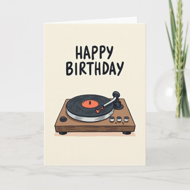 Carte d'anniversaire Joueur Rétro (Devant)