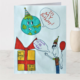Carte d'anniversaire jour des terres
