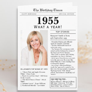 Carte d'anniversaire Journal 1955