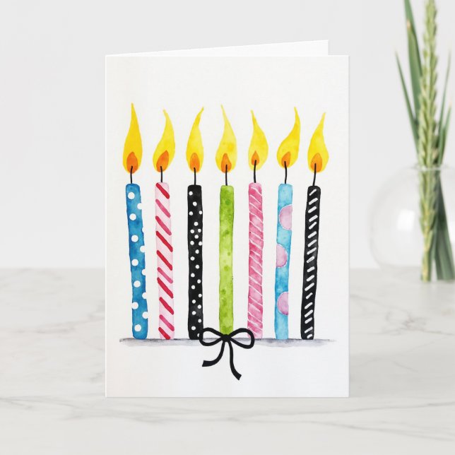 Carte d'anniversaire joyeuse à pois (Devant)