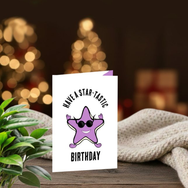 Carte d'anniversaire joyeuse avec étoile de mer (Créateur téléchargé)