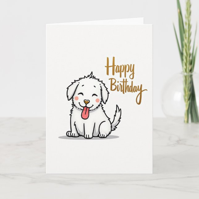 Carte d'anniversaire joyeuse avec sourire (Devant)