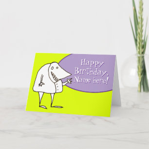 Carte d'anniversaire joyeuse avec type de dessin a
