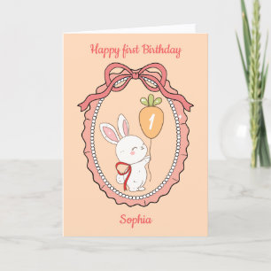 Carte d'anniversaire joyeuse avec un ballon en for