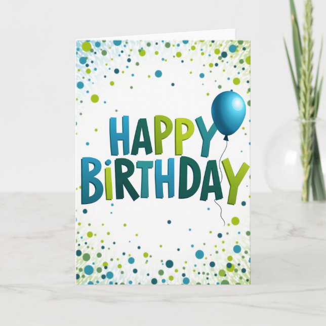 Carte d'anniversaire joyeuse Azure (Devant)