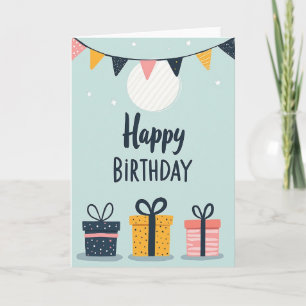 Carte d'anniversaire Joyeuse Bunting