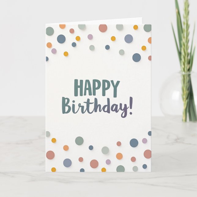 Carte d'anniversaire Joyeuse Confettis (Devant)