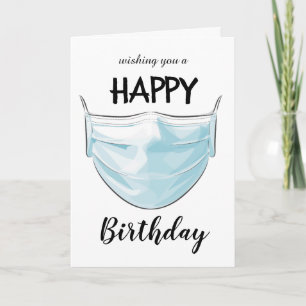 Carte d'anniversaire joyeuse de la distance social