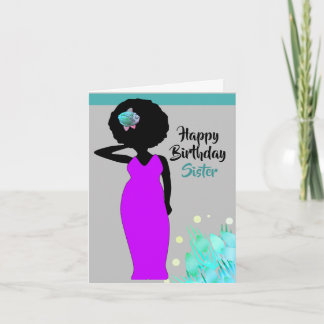 Carte d'anniversaire joyeuse de Soeur Africaine Am
